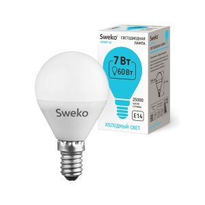 Sweko Лампа 42LED-G45-7W-230-4000K-E14 (38452)