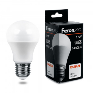Feron Лампа LED A65 17W 230V Е27 6400K OSRAM LB-1017 (38040)