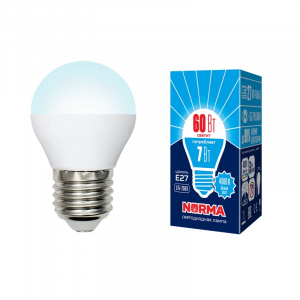 UNIEL (Volpe) Лампа LED-G45- 7W/4000/E27/FR/NR Norma
