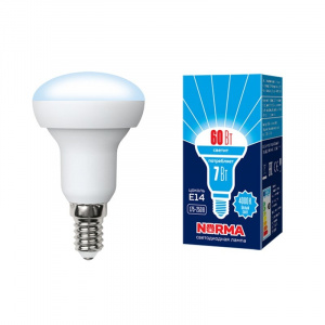 UNIEL (Volpe) Лампа LED-R50-7W/4000K/E14/FR/NR Norma