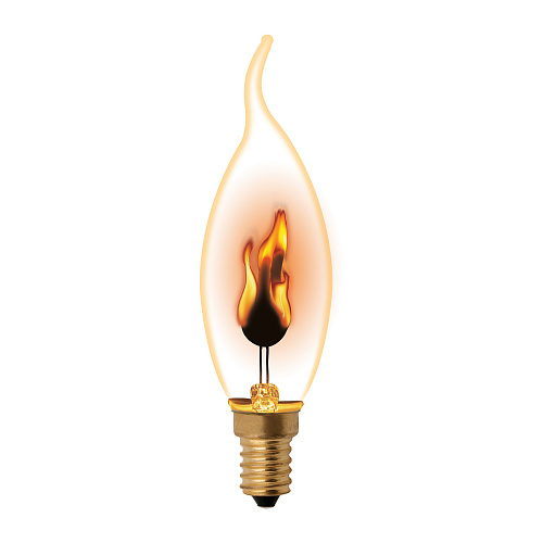 UNIEL Лампа IL-N-CW35-3/RED-FLAME/E14/CL свеча на ветру &amp;quot;эффект пламени
