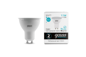 GAUSS 13621 лампа LED Elementary MR16 11W GU10 4100K