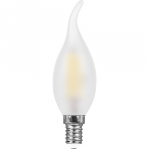 Feron Лампа LED C35T Filament 11W 230V E14 4000K LB-714 свеча на ветру матовая