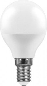 Feron Лампа LED G45 7W 230V Е14 4000K LB-95