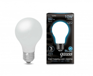 GAUSS 102202210 лампа LED Filament A60 10W E27 4100К OPAL
