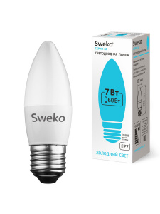 Sweko Лампа 42LED-C35-7W-230-4000K-E27 (38472)
