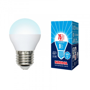 UNIEL (Volpe) Лампа LED-G45- 9W/4000K/E27/FR/NR Norma
