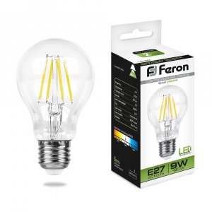 Feron Лампа LED A60 Filament 9W 230V Е27 4000K LB-63 (25632)