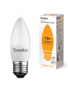 Sweko Лампа 42LED-C35-7W-230-3000K-E27 (38468)