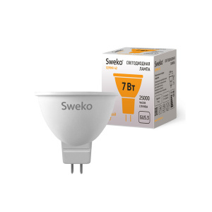Sweko Лампа 42LED-MR16- 7W-230-3000K-GU5,3 (38402, 38795)