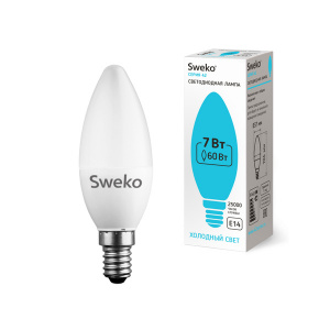 Sweko Лампа 42LED-C35-7W-230-4000K-E14 (38464)