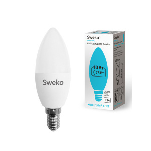 Sweko Лампа 42LED-C35-10W-230-4000K-E14 (38751)