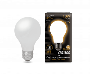 GAUSS 102202110 лампа LED Filament A60 10W E27 2700К OPAL