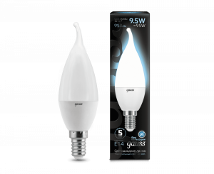 GAUSS 104101210 лампа LED Candle tailed 9.5W E14 4100K