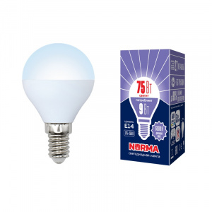 UNIEL (Volpe) Лампа LED-G45- 9W/6500K/E14/FR/NR Norma