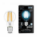 GAUSS 102902220 лампа LED Filament A60 20W E27 4100К
