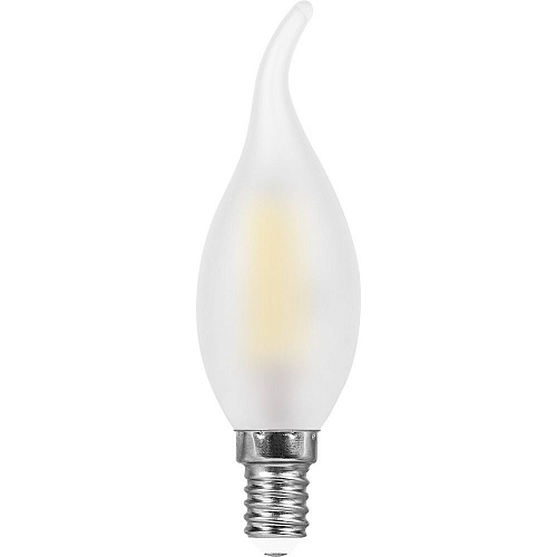 Feron Лампа LED C35T Filament  9W 230V E14 4000K LB-74 свеча на ветру матовая